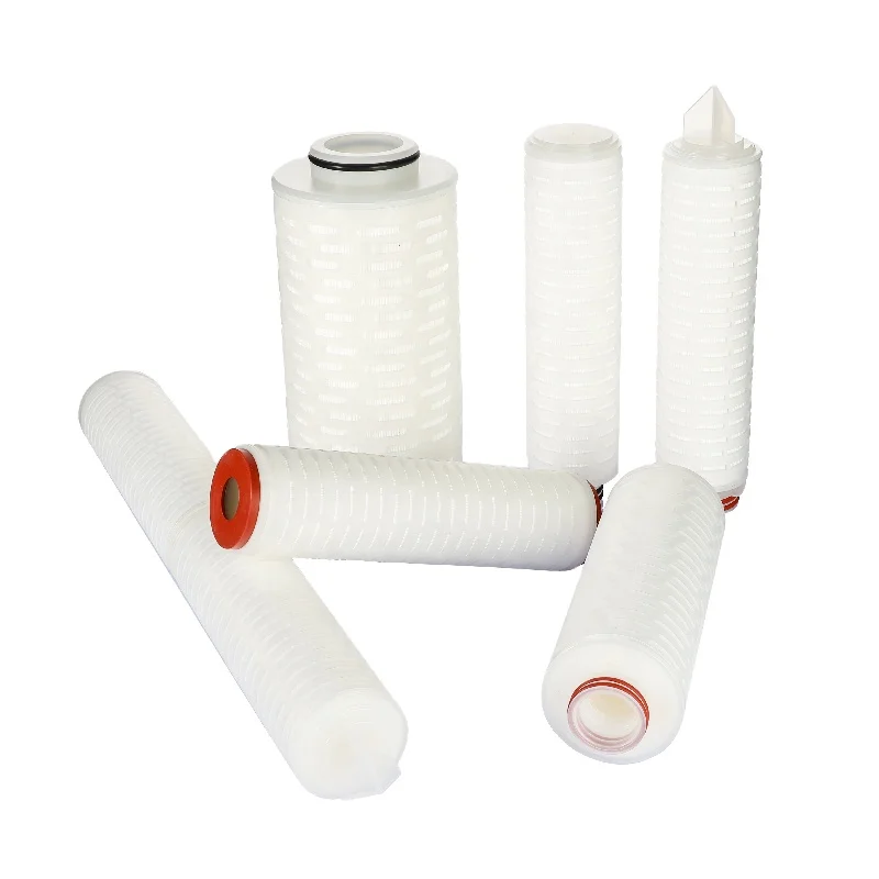 High Quality 10/20/30 Inch Micro PES Pleated Membrane Final Filter Cartridge For Ultra Pure Water Filtration