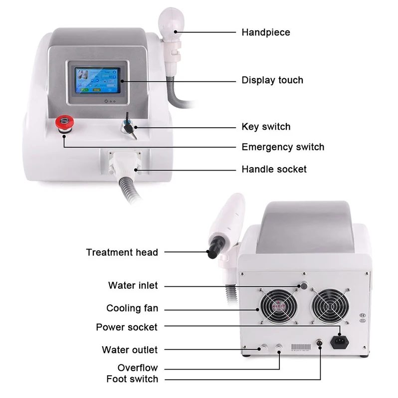 2024 Most Effective Portable Laser Tattoo Removal Machine Nd Yag Q-Switch  Carbon Peel Laser Eyebrow Removal Machine