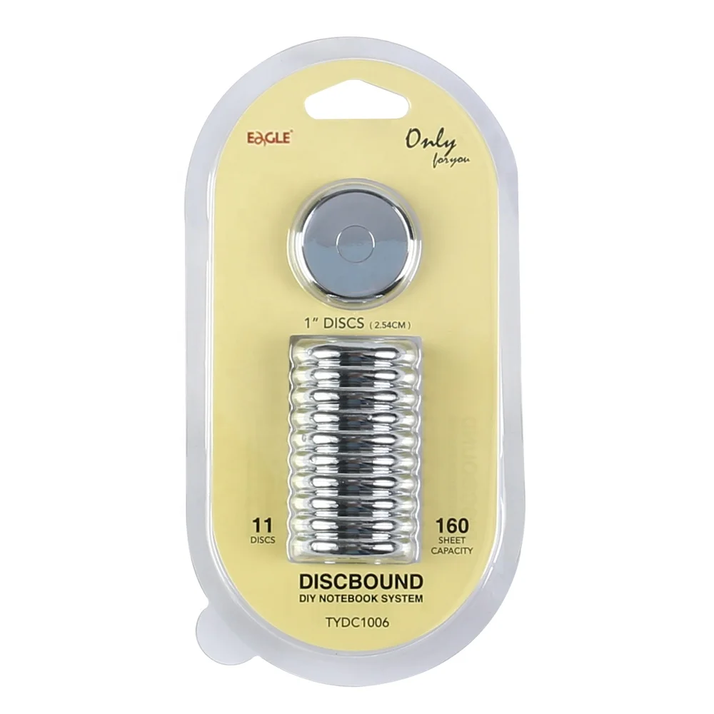 
 Орел 1 дюйм discbound расширения серебристыми дисками, подходит для адаптируемые под требования заказчика discbound блокноты и Ежедневники  