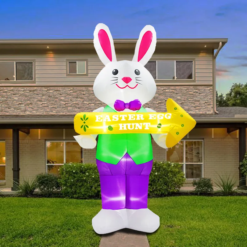 Easter inflatable egg rabbit air model Easter rabbit inflatable outdoor venue layout props