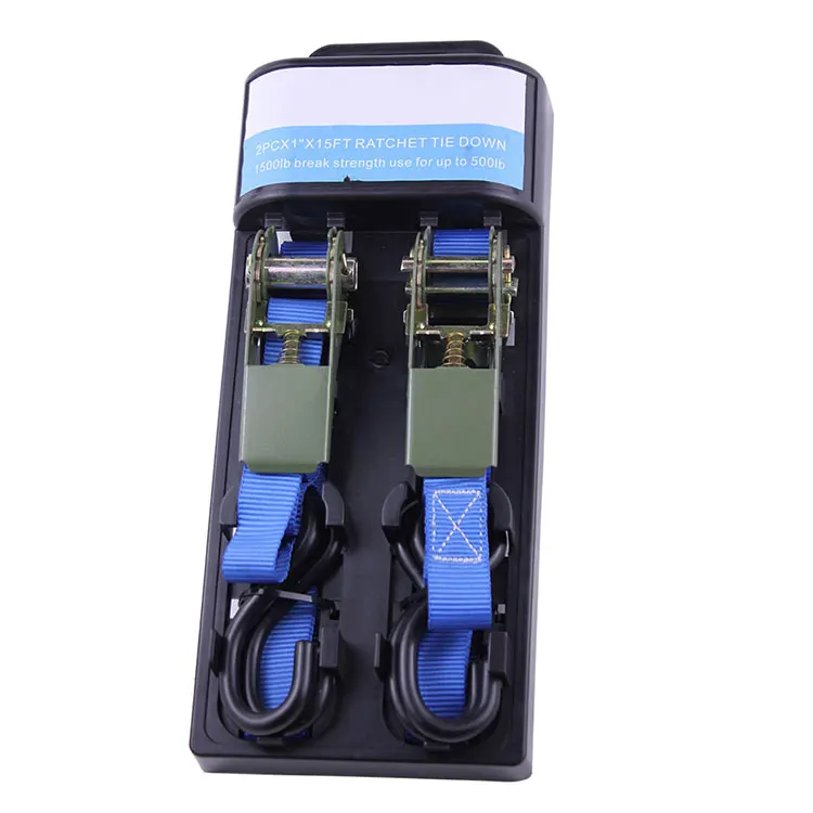1inch 25mm Ratchet  tie down with S hook for cargo control