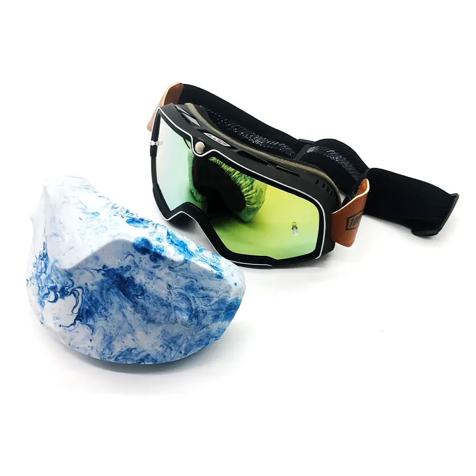 Custom Sublimation Printing Microfiber Snow Cover Transparent Ski glasses full cover