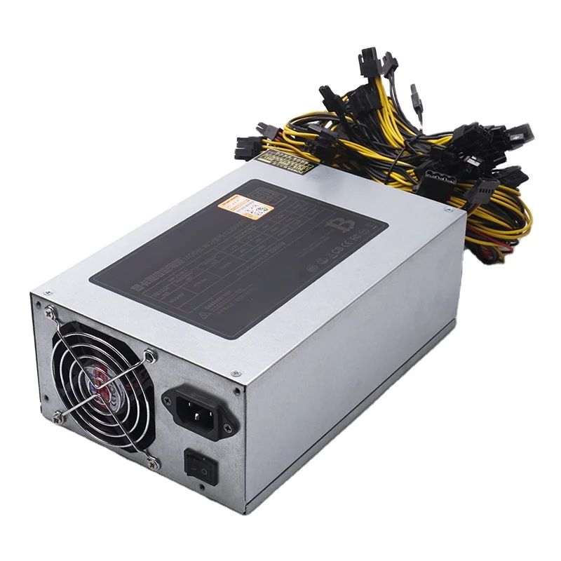 Power Supply Computer PC ATX 2000W High quality ATX Machine rig coin for PSU GPU