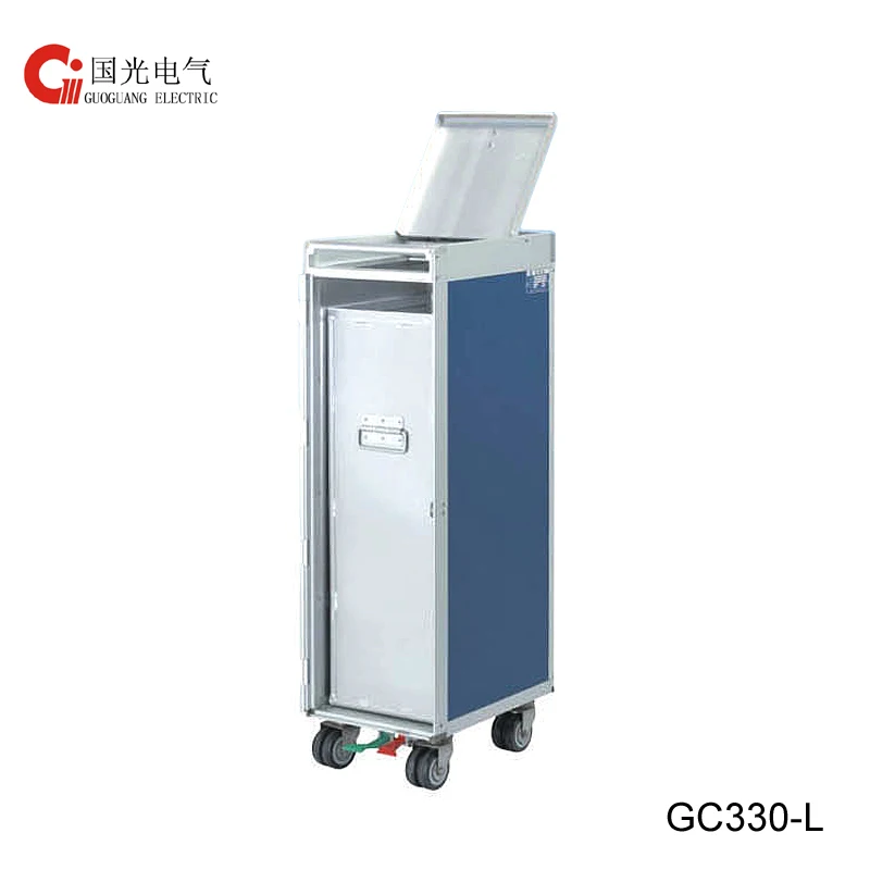 Aviation Inflight Waste Cart Waste Collection Cart Garbage Storage Trolley for Aircraft, Airline, Airplane, Aeroplane