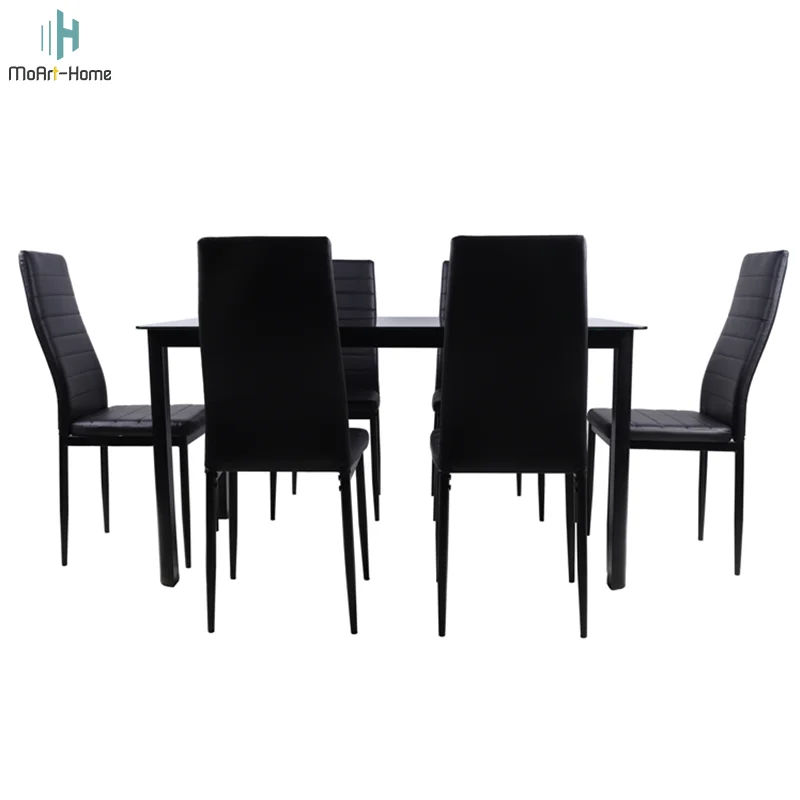 Modern Home Furniture Dining Room Furniture Dining Tables And Chairs Set Chair Tempered Glass Dining Table