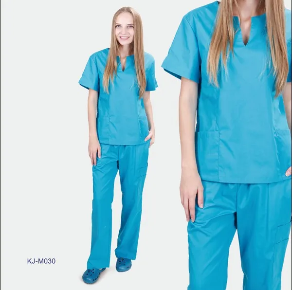 CVC fabric medical scrub suit