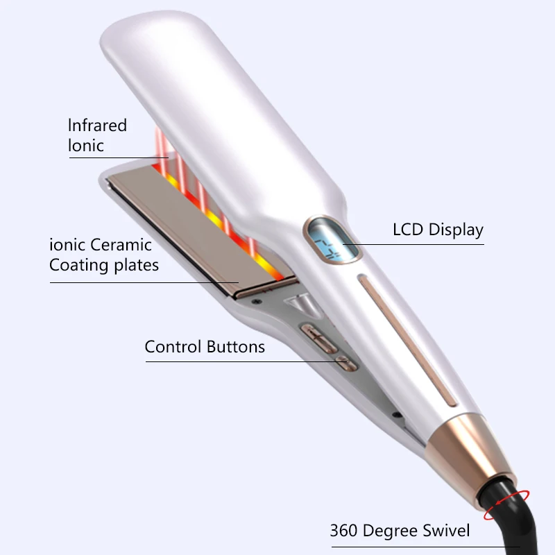 Professional Plancha de pelo Tourmaline Infrared Hair Straightener Flat Irons Ionic Ceramic custom hair straightener