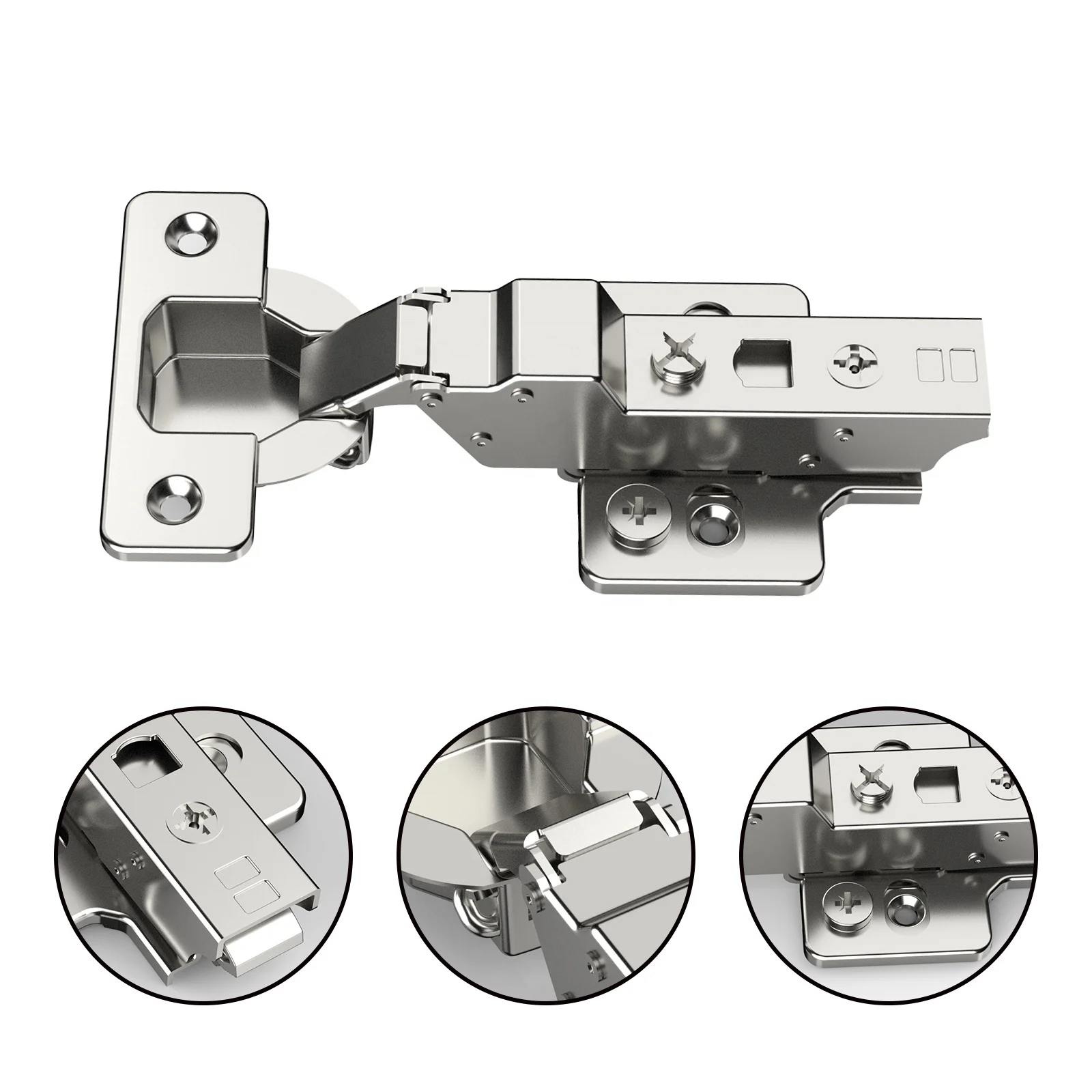 Half Overlay European Cabinet Hinge 35mm Cup Folding Table Kitchen Furniture Soft Close Hinge E120FP