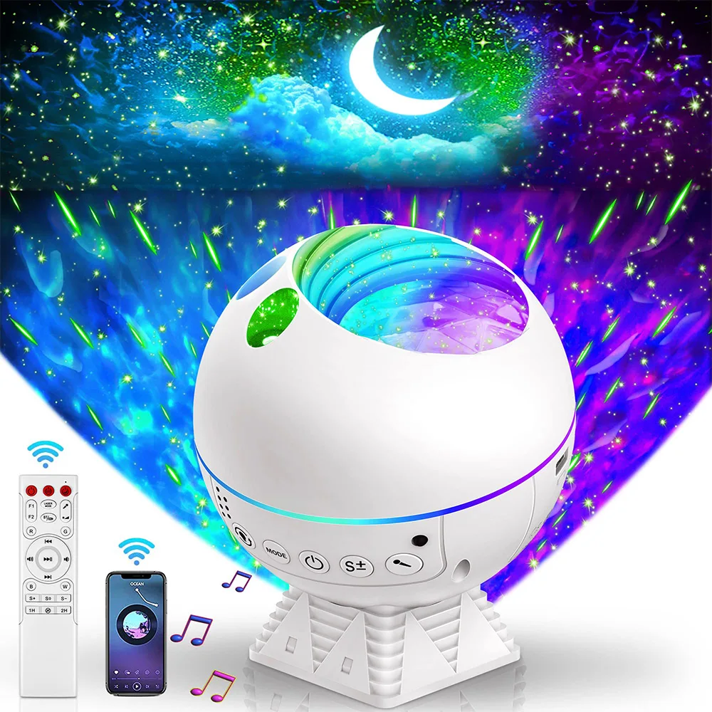 30 цветов Звездный проектор Galaxy Light ночник с таймером и BT-динамиком