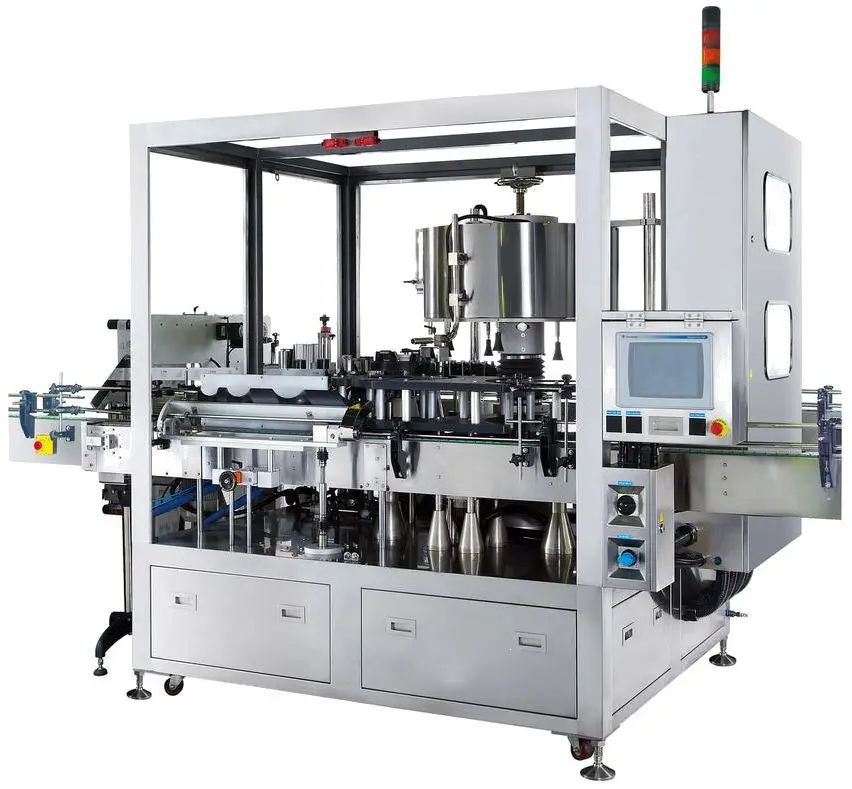 Automatic rotary PET mineral water drink round square bottle OPP BOPP film hot melt glue labeling machine