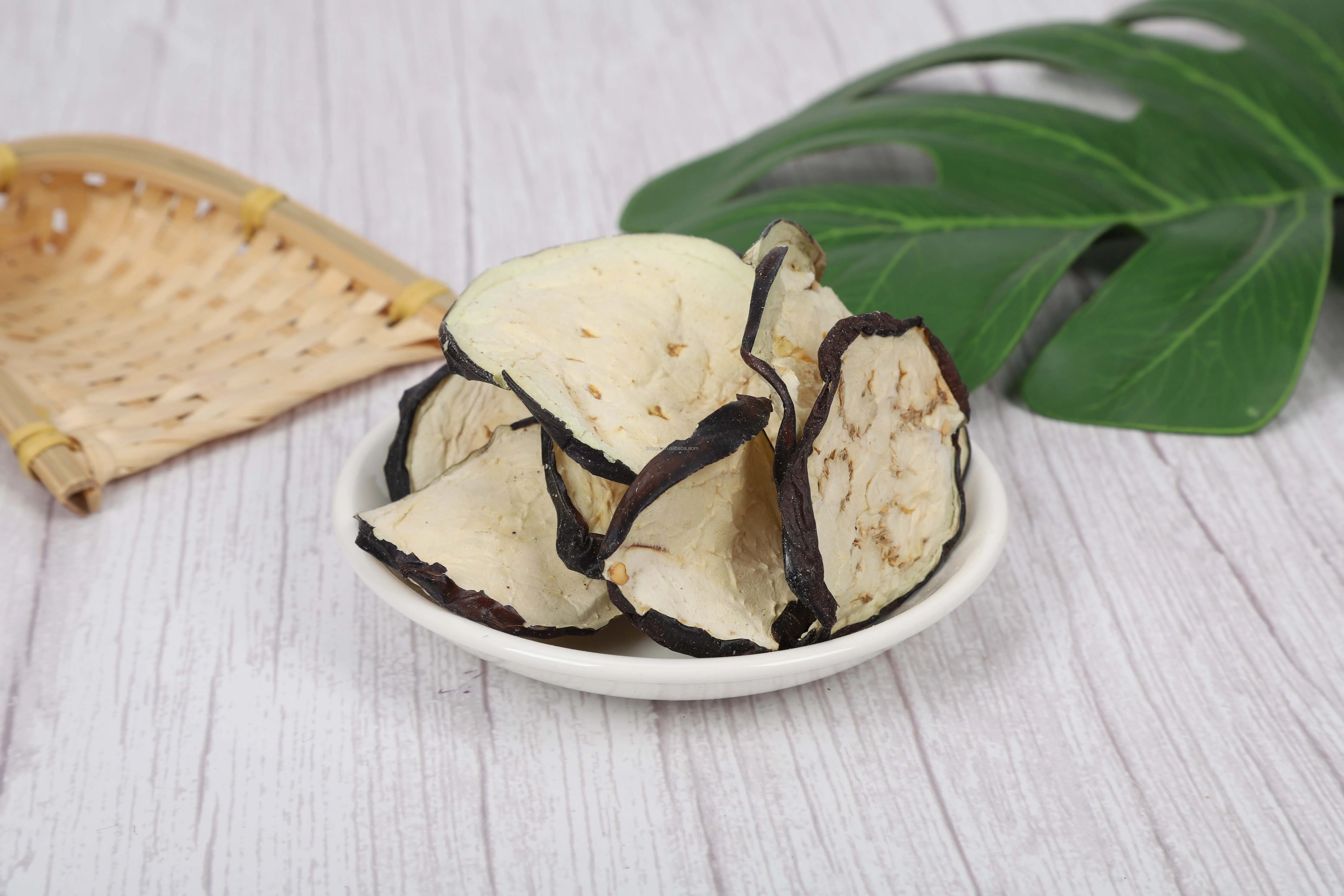 
Dehydrated AD dried eggplant flakes round flakes China Camping fast food vegetable 