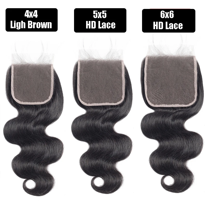 12A Grade Brazilian Virgin Human Hair 3 Bundles With HD Lace Closure Cuticle Aligned Hair Raw Indian Hair Bundles