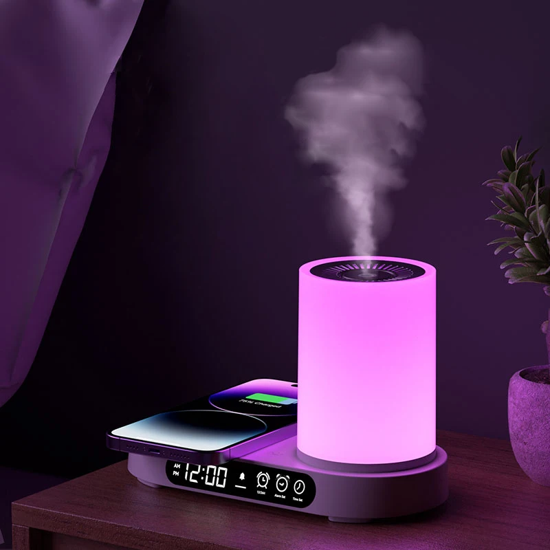 High Quality Wireless Charging Multifunctional Ultrasonic Cool Mist Aroma Diffuser Air Purifier Humidifier with Music Speaker