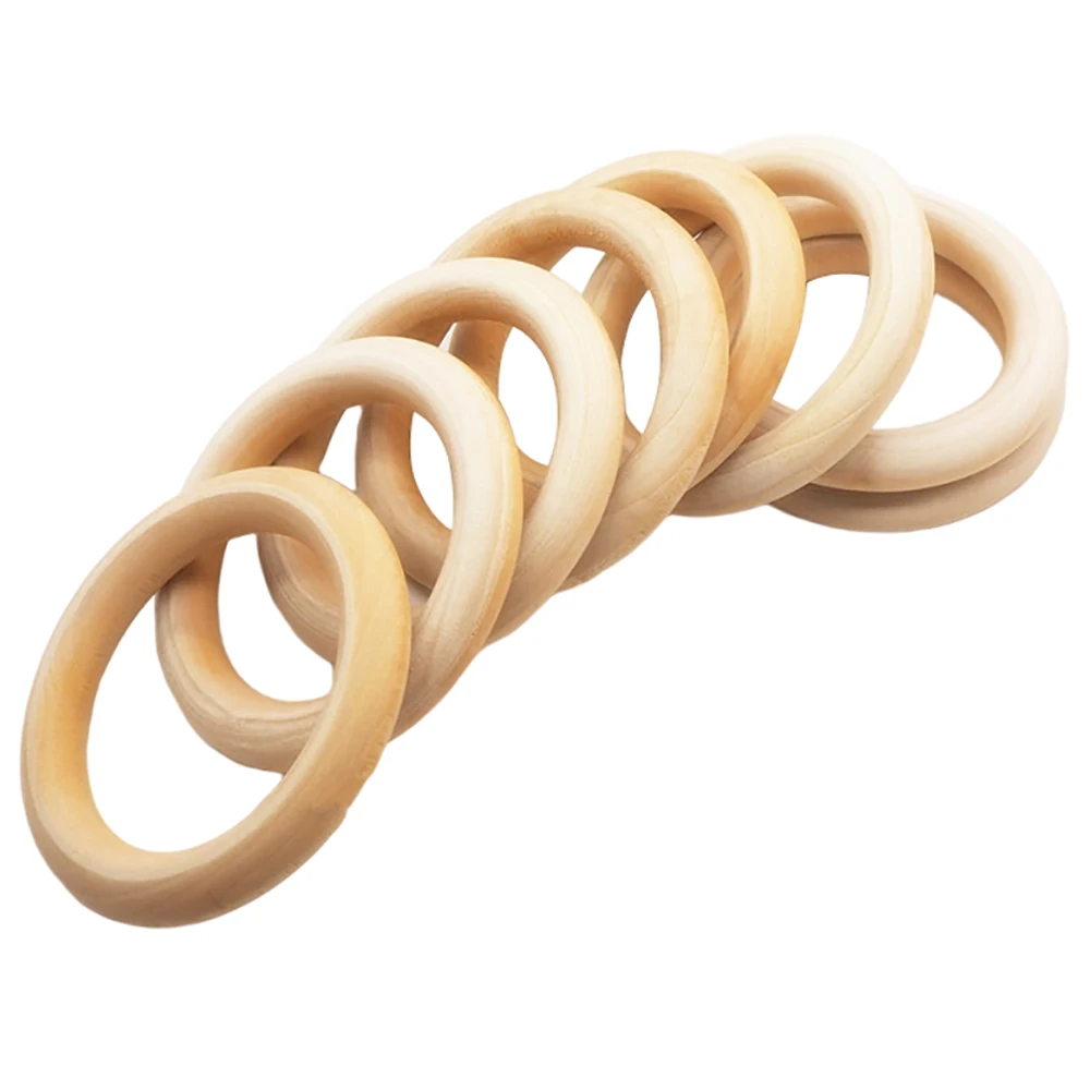  Low Price BPA Free Organic Molars Teether Toy Accessories 55mm Natural Maple Wood Ring For