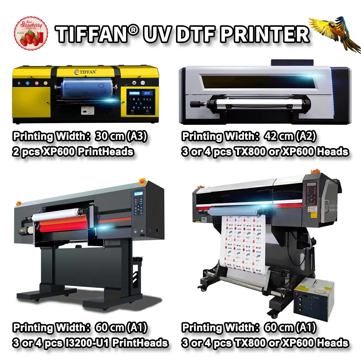High Productivity 12 inches A3 30cm 30 cm UV DTF Cup Wrap Printer Sticker Printer Machine UV DTF Printer With Laminator