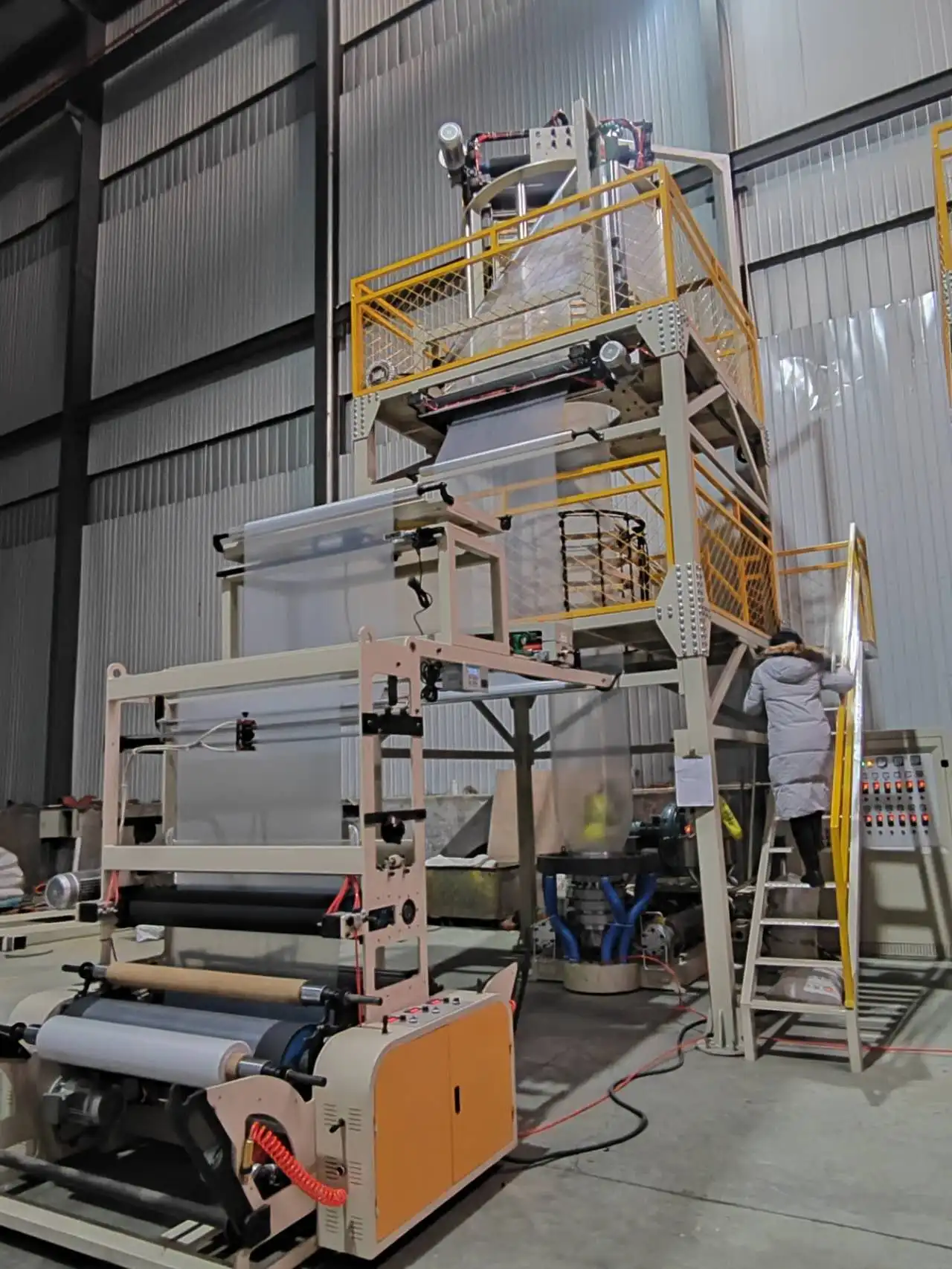 super supplier high efficiency high quality plastic pe film roll garbage bag making machine price