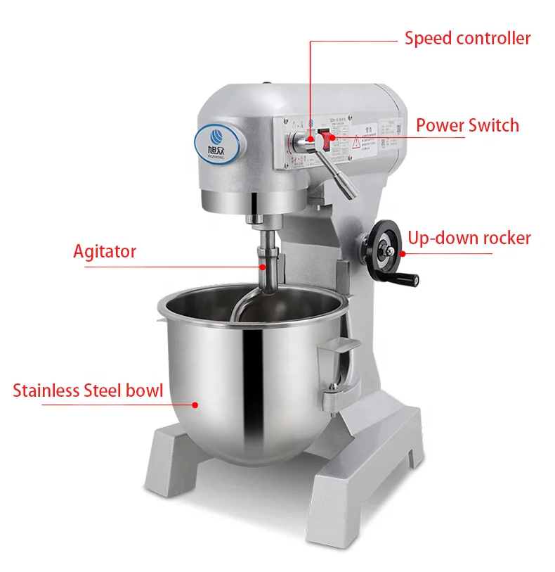 Xuzhong impastatrice wholesale commercial industrial planetary mixer 10l 15l 20l 30l 40l 50l 60l