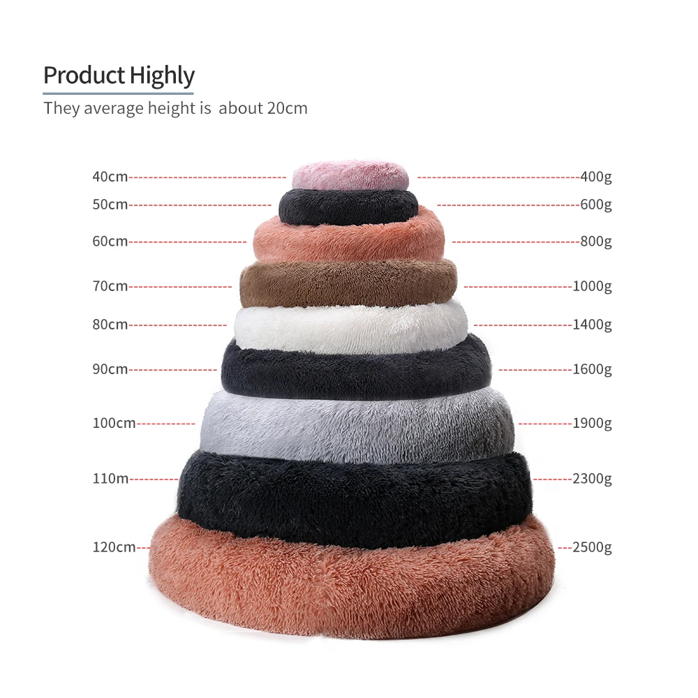  AIDI Free Sample OEM/ODM Soft Donut Washable Fabric Cuddler Furry Cat Dog Cushions Hundebett Calming Luxury Pet Bed For