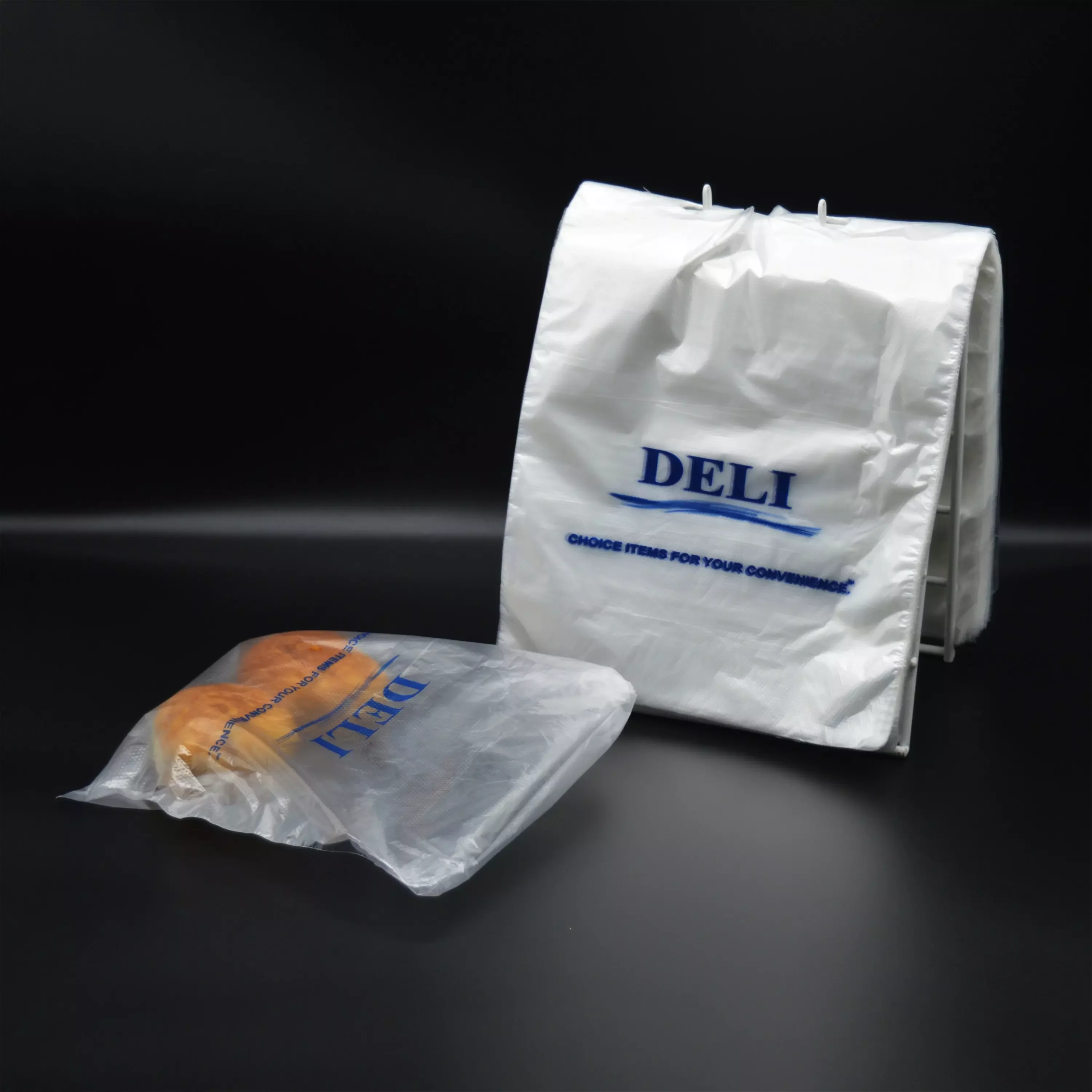 Customized High Quality LDPE Saddle Bags For Bread Deli Bag for Food