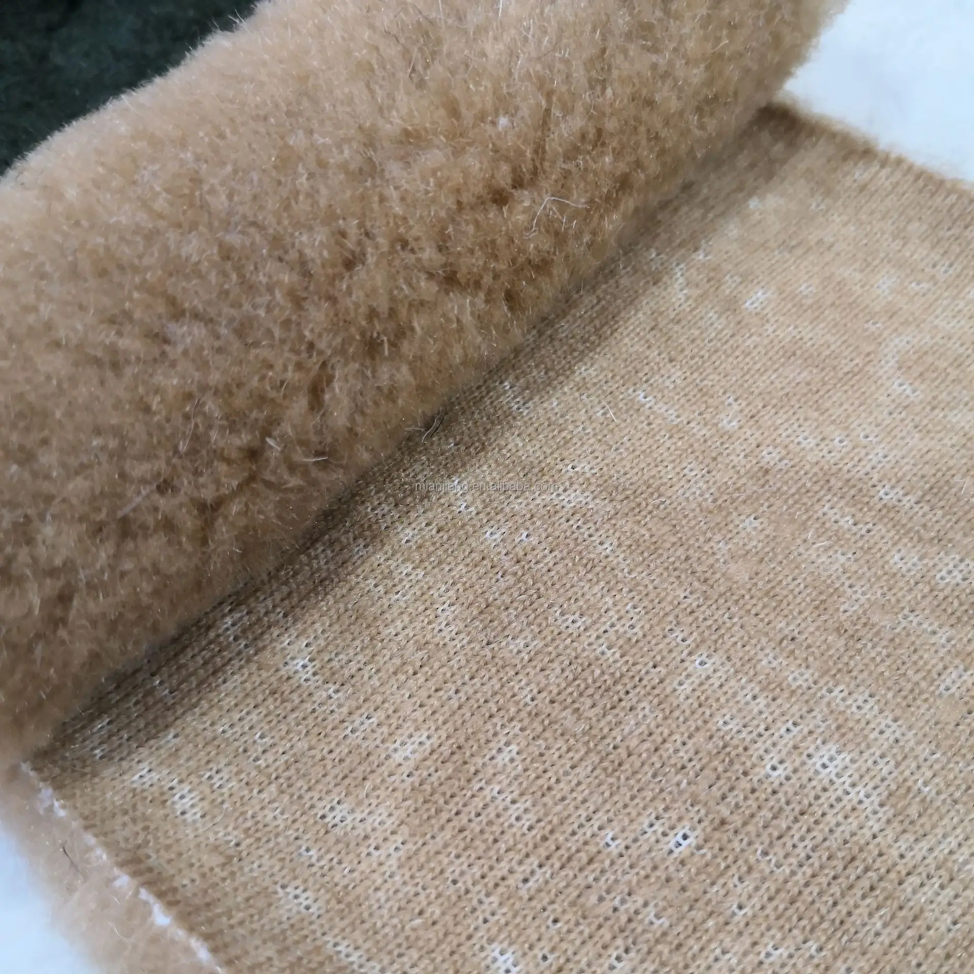 Warm Comfortable polyester fake sheep skin sherpa fur mat fabric