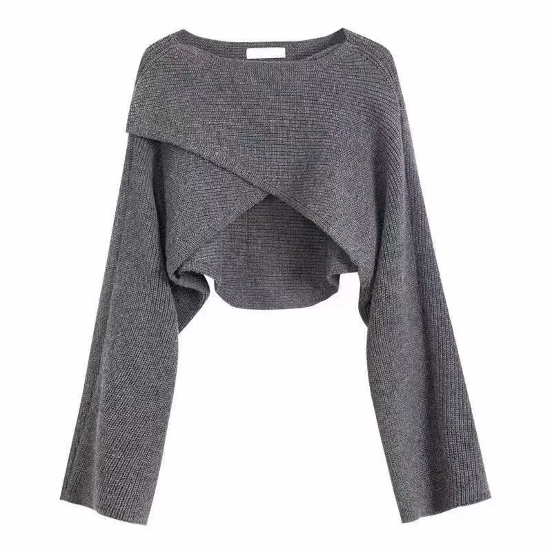 knit sweater large size women fat irregular knitted sweater autumn design knitwear