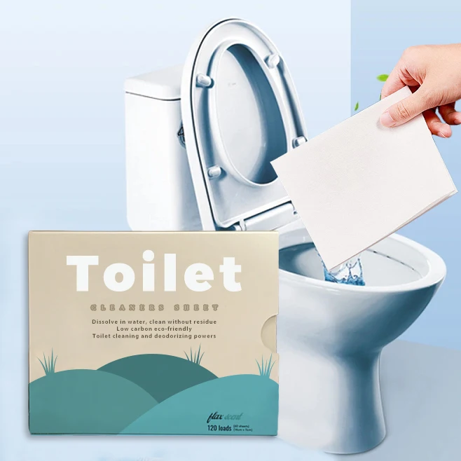 Stain smell removing toilet cleaning disposable toilet cleaner detergent sheets Toilet bowl cleaner sheets