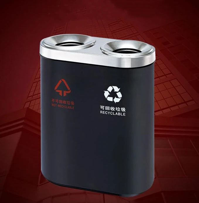 High Quality Stainless Steel commercial Public Area Waste Bin Hotel Recycle Garbage Outdoor Bin