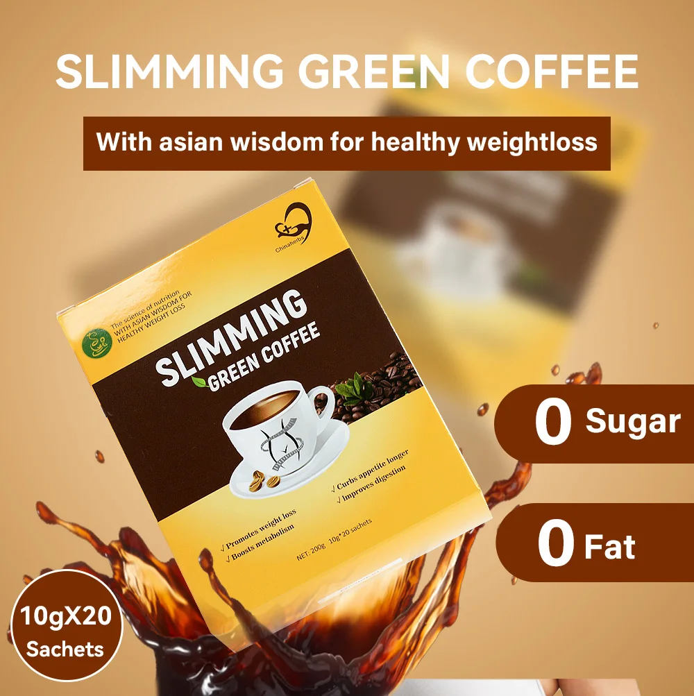 Chinaherbs natural herbs Slim green coffee keto healthy Diet control Powder Instant weight loss slimming Low Calorie Appetite Suppression