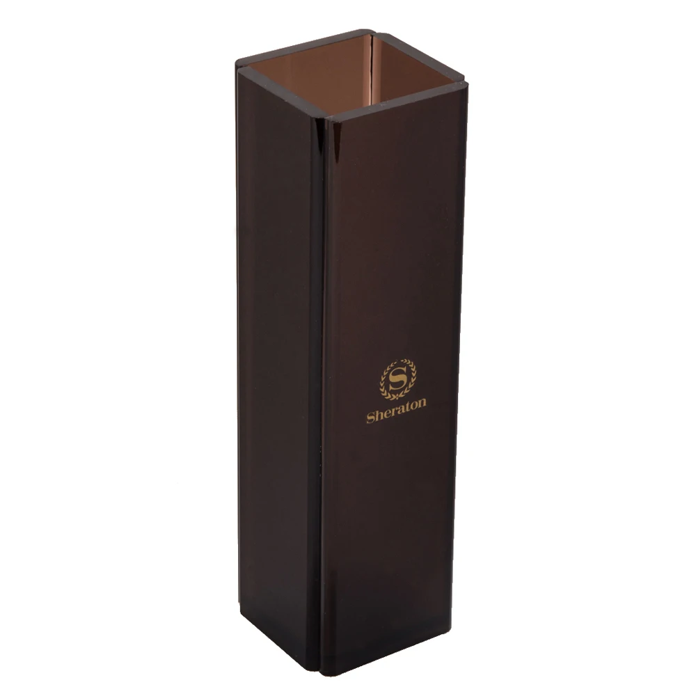 New design hotel  supplies red matting acrylic vase for 5 star hotel guest room home decorate vase