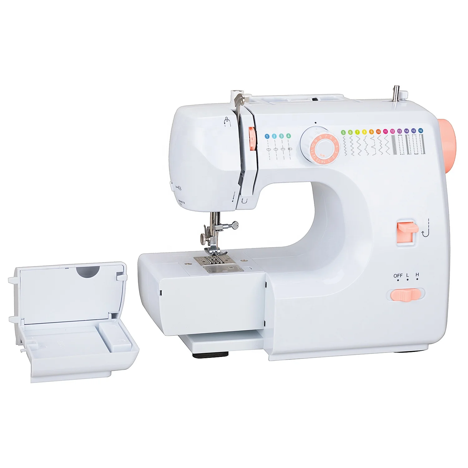 VOF FHSM-700 China Mini Electric Overlock Automatic Hemming Machine T shirt eyelet button hole sleeve Sewing machine foot pedal