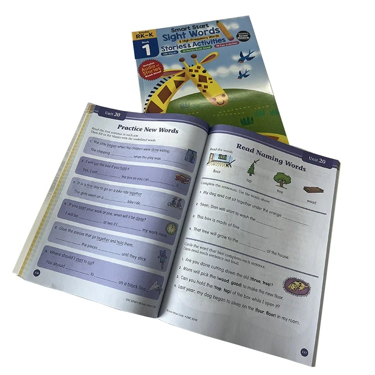 Cheap Price Custom Kindergarten Book Printing Service School Educational Homework Exercise Teaching Textbook Print