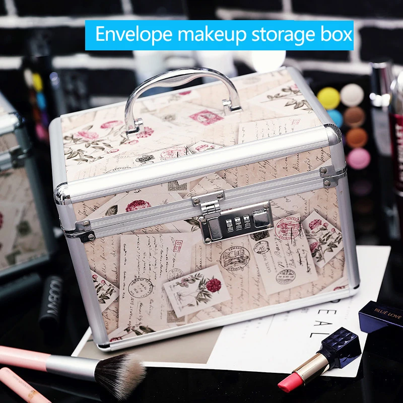 Multi-layer Interlocking Aluminum Beauty Cosmetic Box Makeup Vanity Case Aluminum Alloy Metal cosmetic case