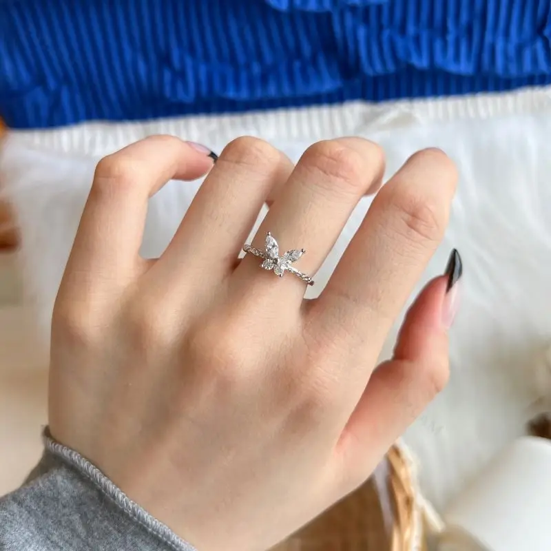 Free Shipping Jewelry Pave Setting Zircon Fashion Women Plated 18K Yellow Gold Rose Ring rings jewelry women free shipping