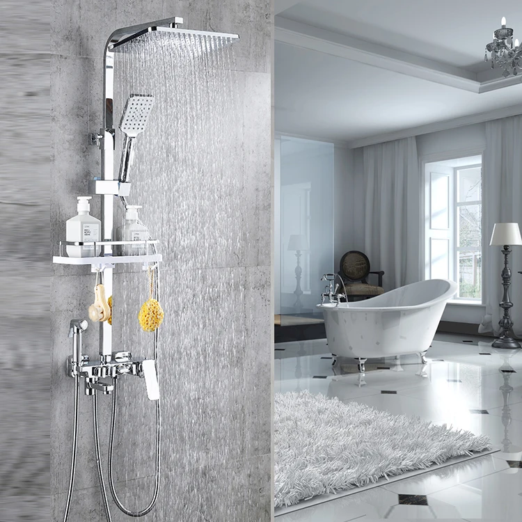 Современные смесители для душа, Набор смесителей для дождевой душа, латунный набор для ванны и душа