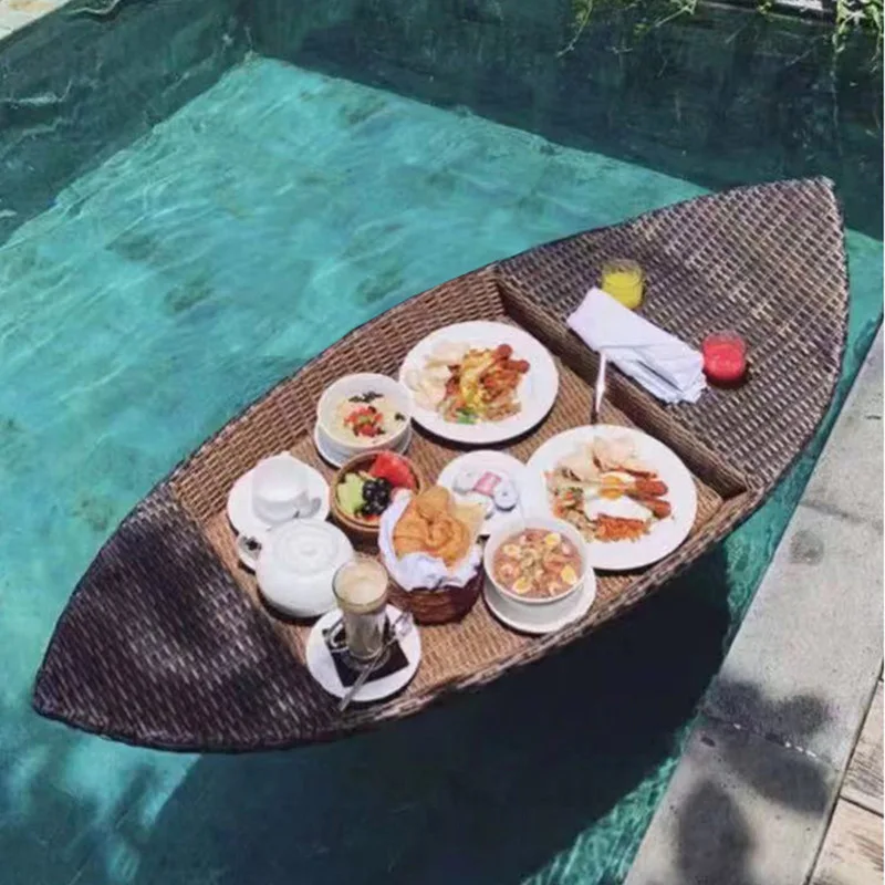 Good quality breakfast floating tray  hotel beach pool tray pool float trays villa for pool
