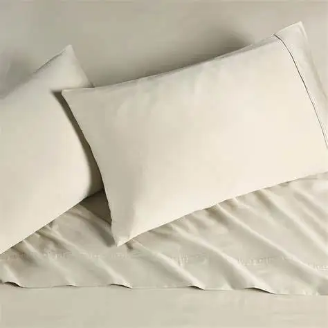 Custom  Egyptian Cotton Bedding Sheet 100% Organic Cotton Pillowcase