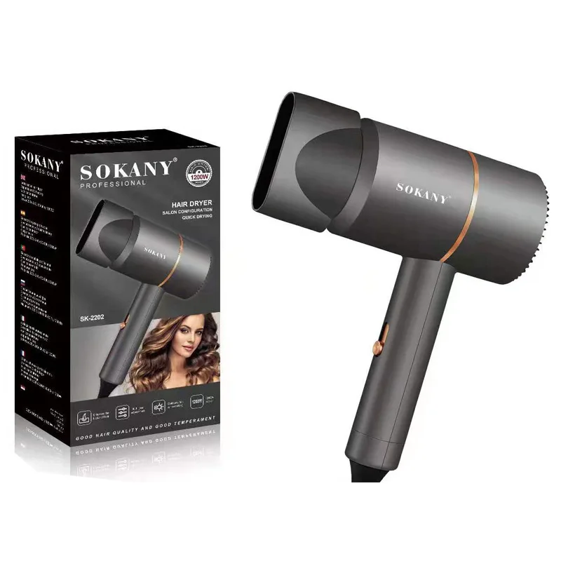 Professional hair dryer hot air style with nozzles blow dryer building hot cold air speed   adjust styling tool