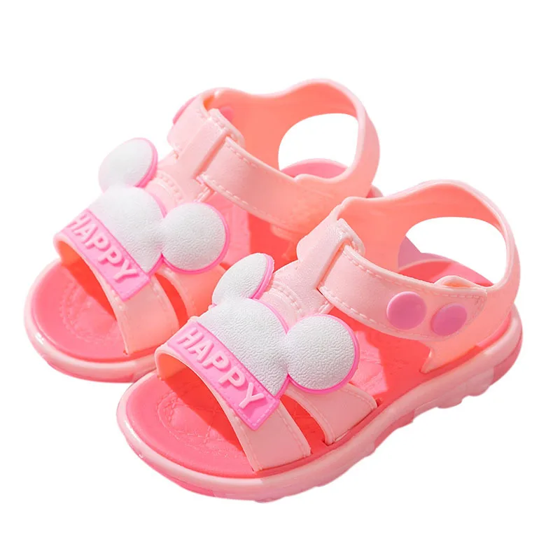 2022 Hot sale Alphabet Non-slip Open-toed Outerwear Soft Sole Flip Flops Slippers For Kids