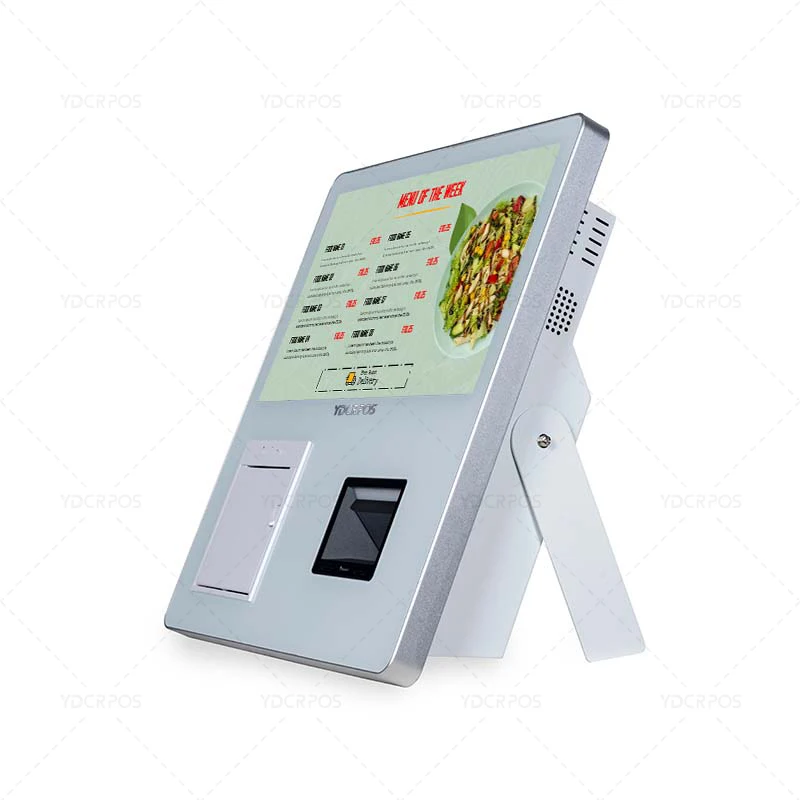 New Arrival 15.6 Inch Desktop Order Kiosk With Pos System Machines Pay Self Service Checkout Paymentl