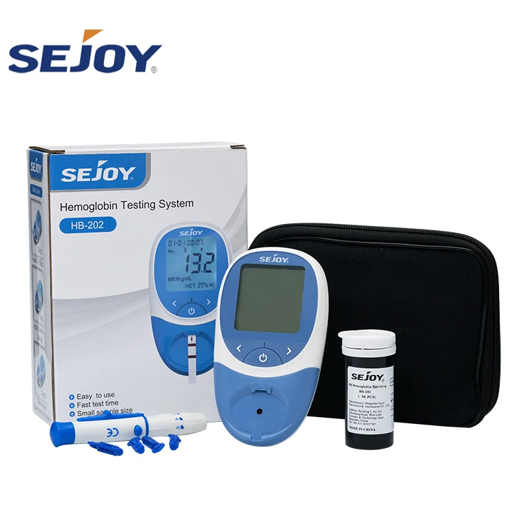 Sejoy hb Полоски Теста гемоглобина портативный гемоглобина анализатор