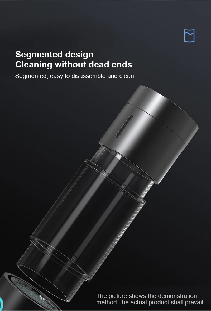 3000PPB/time IP67 ODM OEM  Hydrogen-rich H2life Glass Bottle Hydrogen Water Maker Generator Water Bottle