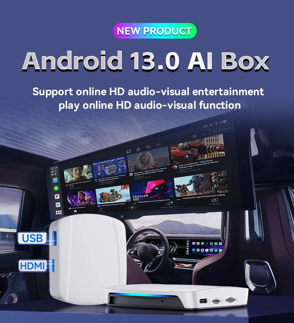 Tbox uhd беспроводной Carplay ai box Android Auto Adapte 8 + 128 SDM660 чипсет автомобильный игровой приставка auto Box