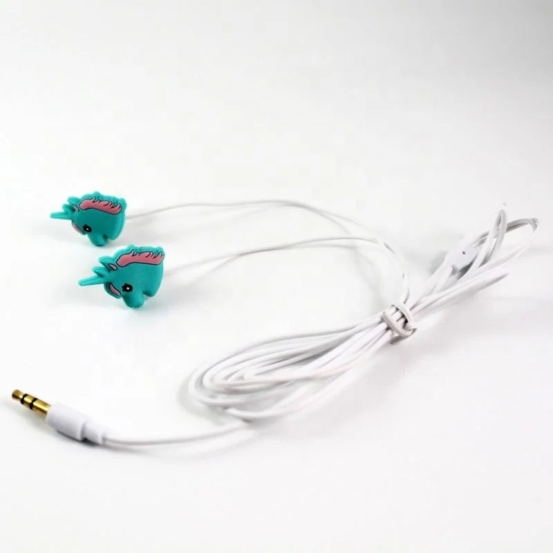 
In-ear Wired Stereo Unicorn Shape Cute Cartoon PVC Earphone 