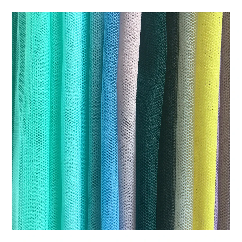 HG6194 Home Textile 100% Polyester Hexagonal Mesh Mosquito Knitted Tulle Net Fabric