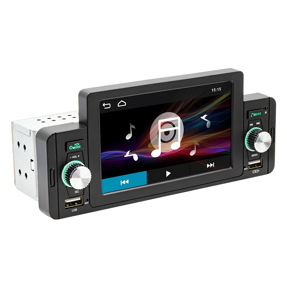 China manufacturer auto electronics single 1 din dvd player car 5 inch car audio dvd player with BT FM car mp5