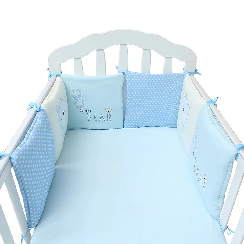 
Machine Washable 100% Organic Cotton Filling Easy Receive Breathable Foldable Baby Crib Bed Bumper Pillow 