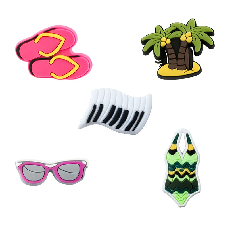 New Style Beach Reserve Cute Cartoon price Pvc Material Clog Decorations Shoe Flower Garden Shoe Charm Accessories