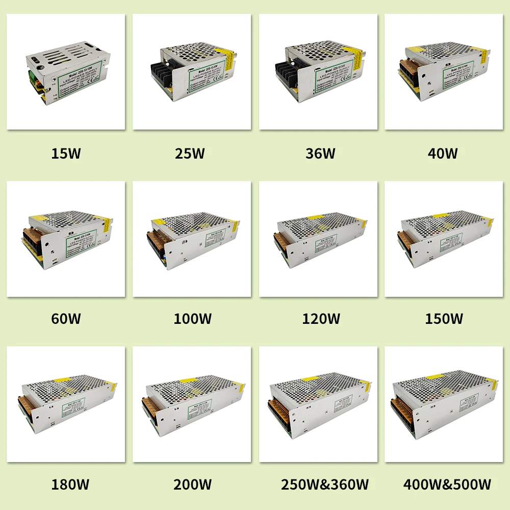 Hot Sale Ac 110v 220v To DC12v 24v Power Supply Led Dc Switching Power Supply For Lighting Equipment