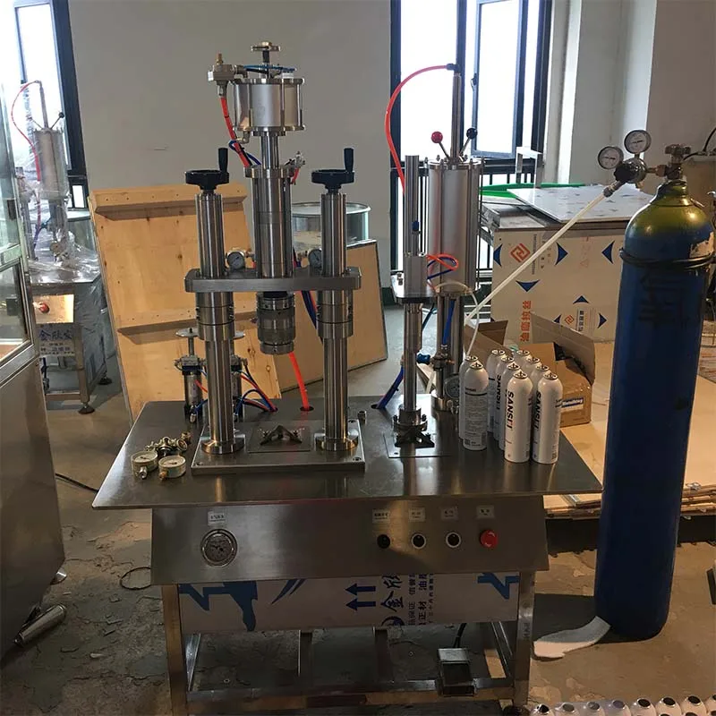 NEW Aerosol filling machine for N2, CO2