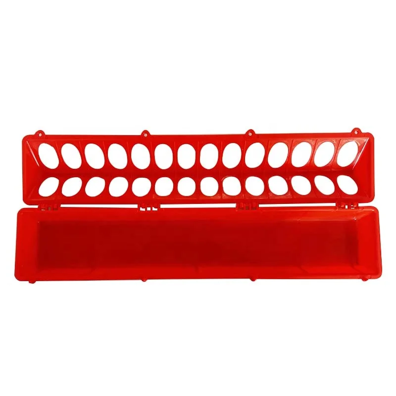 Plastic automatic long trough feeder for birds and chickens, pigeons and quail